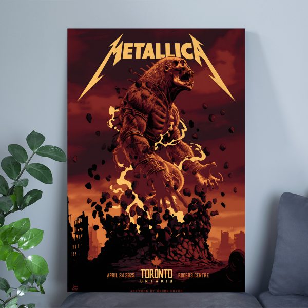 Metallica Toronto April 24 2025 Canvas Wall Art – Rogers Centre M72 Tour Concert Poster – Limited Collector’s Print