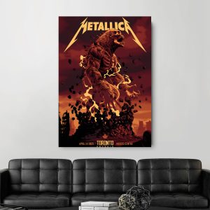 Metallica Toronto April 24 2025 Canvas Wall Art Rogers Centre M72 Tour Concert Poster Limited Collectors Print 2 - Metbrick.com