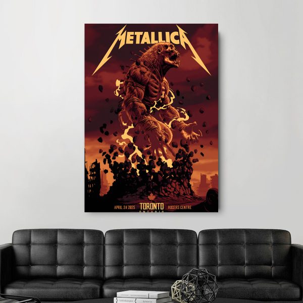 Metallica Toronto April 24 2025 Canvas Wall Art – Rogers Centre M72 Tour Concert Poster – Limited Collector’s Print