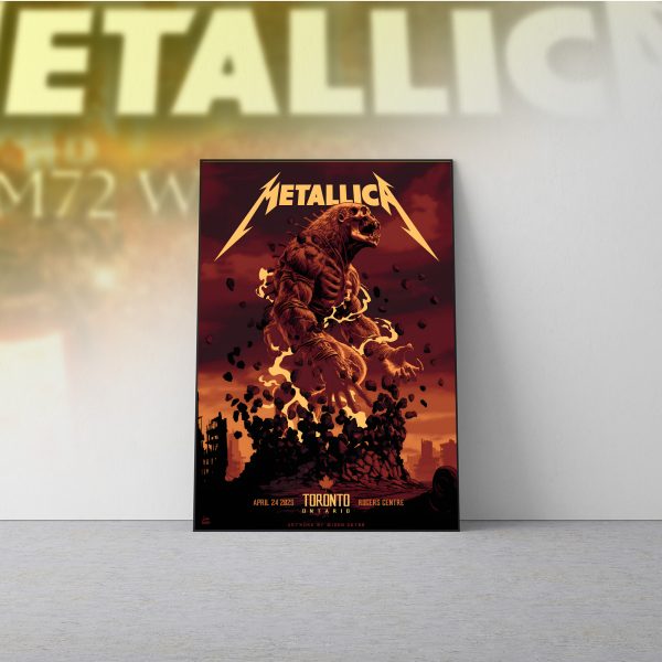 Metallica Toronto April 24 2025 Canvas Wall Art – Rogers Centre M72 Tour Concert Poster – Limited Collector’s Print