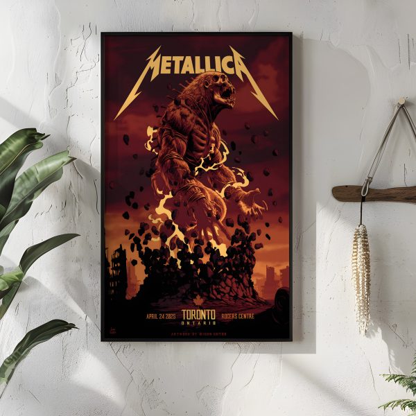 Metallica Toronto April 24 2025 Canvas Wall Art – Rogers Centre M72 Tour Concert Poster – Limited Collector’s Print