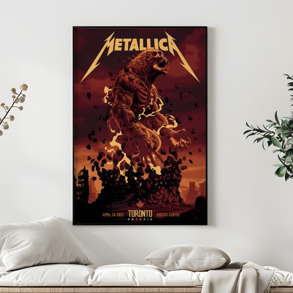 Metallica Toronto April 24 2025 Canvas Wall Art – Rogers Centre M72 Tour Concert Poster – Limited Collector’s Print