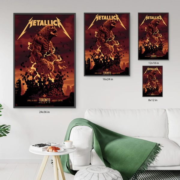 Metallica Toronto April 24 2025 Canvas Wall Art – Rogers Centre M72 Tour Concert Poster – Limited Collector’s Print