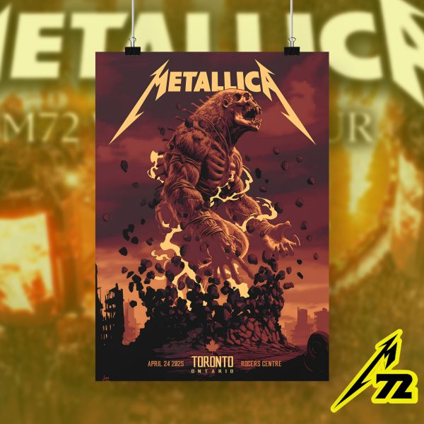 Metallica Toronto April 24 2025 Canvas Wall Art – Rogers Centre M72 Tour Concert Poster – Limited Collector’s Print