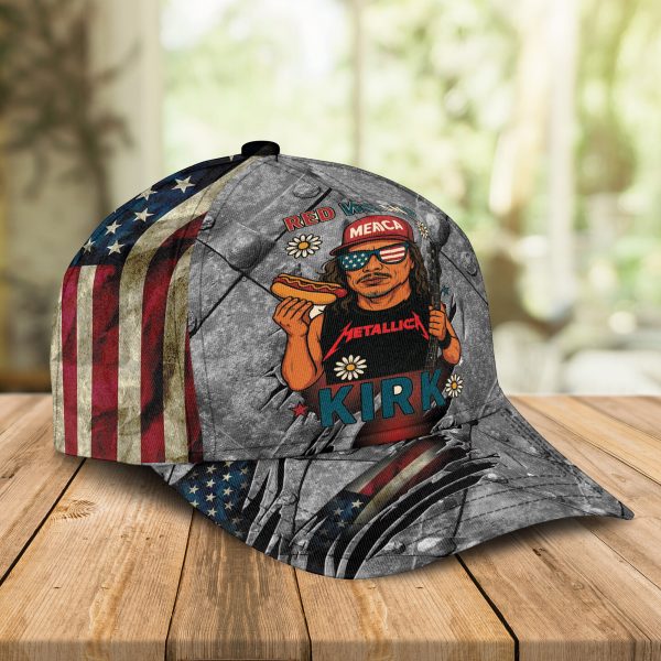 4th of July Metallica Fan Baseball Cap Red White And Krik Humor