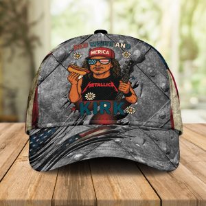 4th of July Metallica Fan Baseball Cap Red White And Krik Humor