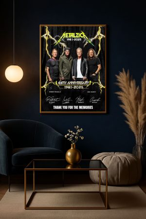 Metallica 44th Anniversary 1981 2025 Thank You For The Memories Poster Canvas Art 2 - Metbrick.com
