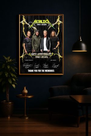 Metallica 44th Anniversary 1981 2025 Thank You For The Memories Poster Canvas Art 3 - Metbrick.com