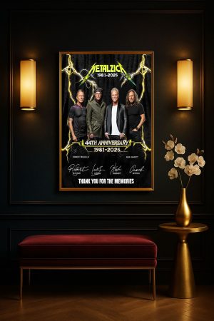 Metallica 44th Anniversary 1981 2025 Thank You For The Memories Poster Canvas Art 4 - Metbrick.com