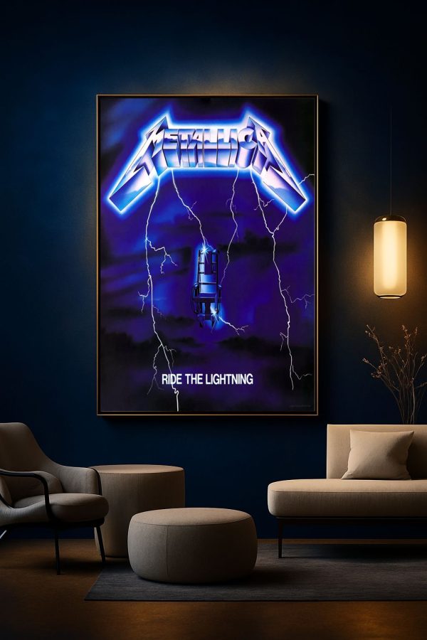 Metallica Album Poster: Ride the Lightning Canvas Wall Art
