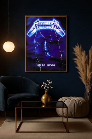 Metallica Album Poster Ride The Lightning Canvas Wall Art 2 - Metbrick.com