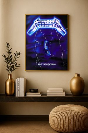 Metallica Ride the Lightning Poster: Canvas Wall Art