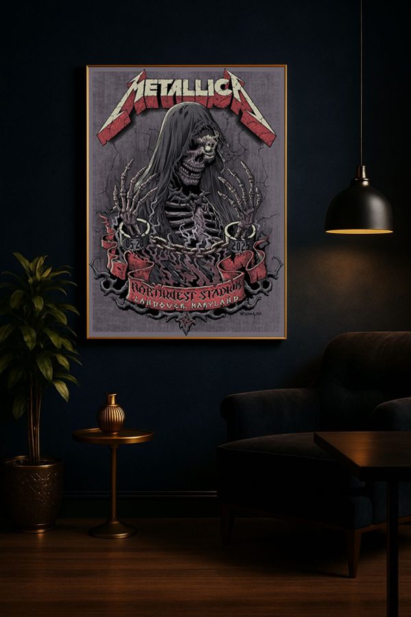 Metallica M72 Landover Event Poster Canvas – FedExField Maryland (May 28, 2025)