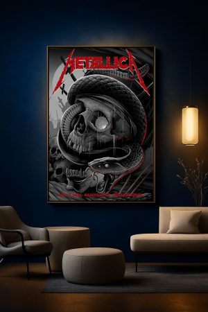 Metallica M72 Nashville 2025 Night 2 Venue Poster Canvas Art 1 - Metbrick.com