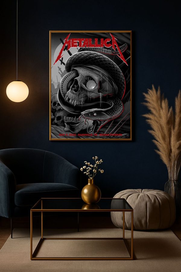 Metallica M72 Nashville 2025 Night 2 Venue Poster – Canvas Art