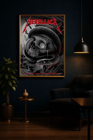 Metallica M72 Nashville 2025 Night 2 Venue Poster Canvas Art 3 - Metbrick.com
