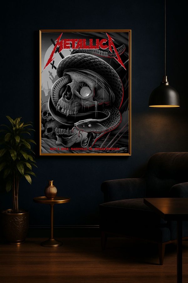 Metallica M72 Nashville 2025 Night 2 Venue Poster – Canvas Art