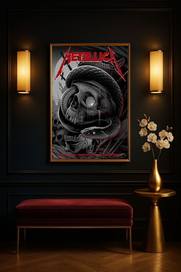 Metallica M72 Nashville 2025 Night 2 Venue Poster – Canvas Art
