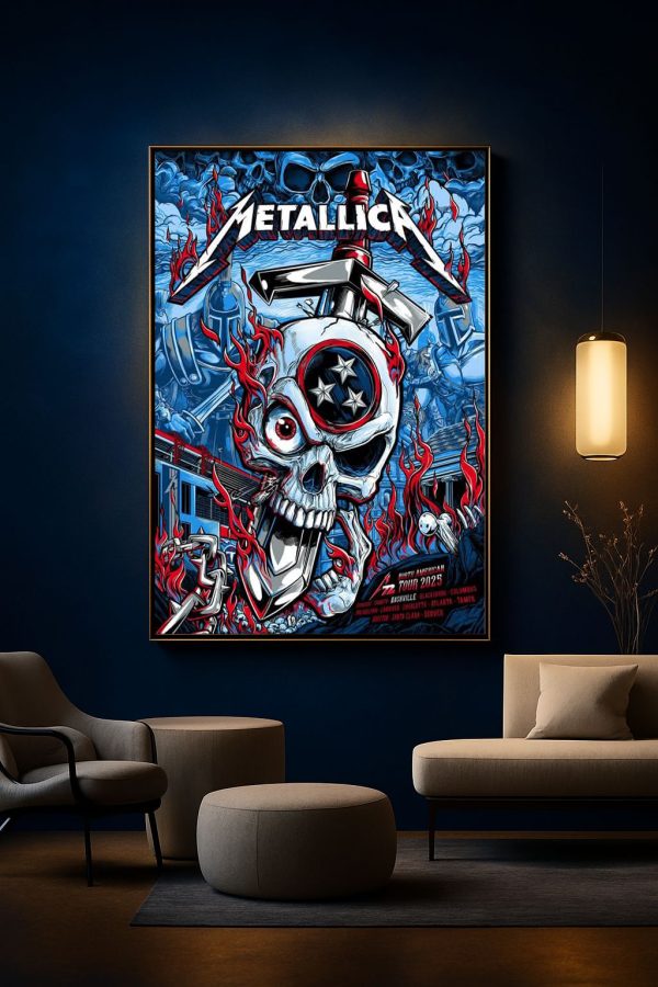 Metallica M72 Nashville Event North American Tour 2025 Poster – Canvas Art