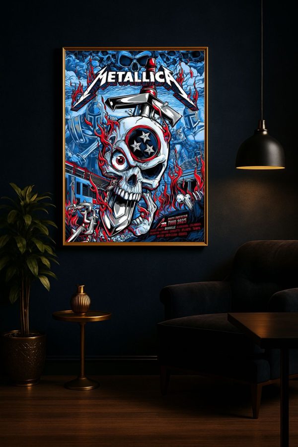 Metallica M72 Nashville Event North American Tour 2025 Poster – Canvas Art