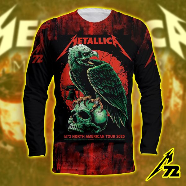 Metallica M72 North American Tour: Philadelphia Pop-Up Shop AOP Long-sleeve Shirt – Lincoln Financial Field (May 23 & 25, 2025)