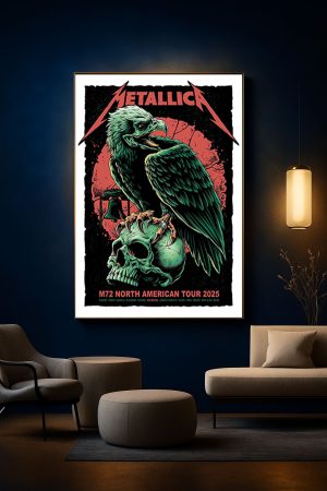 Metallica M72 North American Tour Philadelphia Pop Up Shop Poster Canvas Lincoln Financial Field May 23 25 2025 1 - Metbrick.com