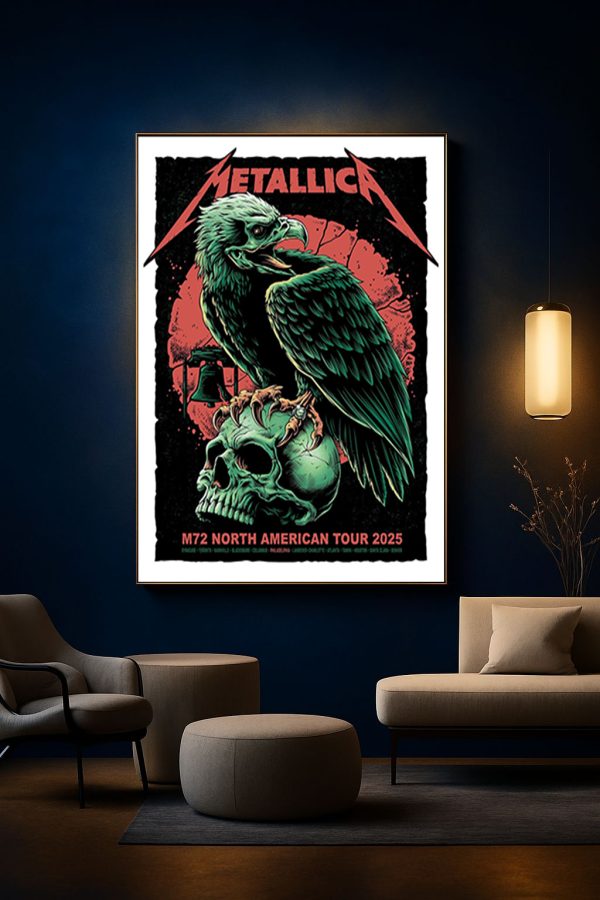 Metallica M72 North American Tour: Philadelphia Pop-Up Shop Poster Canvas – Lincoln Financial Field (May 23 & 25, 2025)