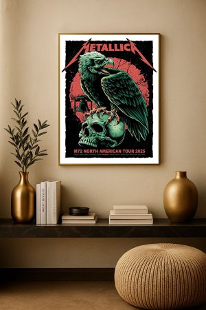 Metallica M72 North American Tour Philadelphia Pop Up Shop Poster Canvas Lincoln Financial Field May 23 25 2025 - Metbrick.com