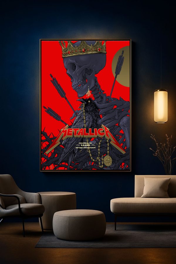Metallica M72 Sonic Temple 2025 Columbus OH Historic Crew Stadium Poster – Canvas Art
