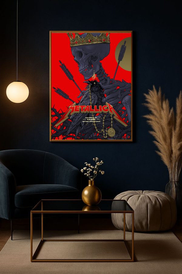 Metallica M72 Sonic Temple 2025 Columbus OH Historic Crew Stadium Poster – Canvas Art