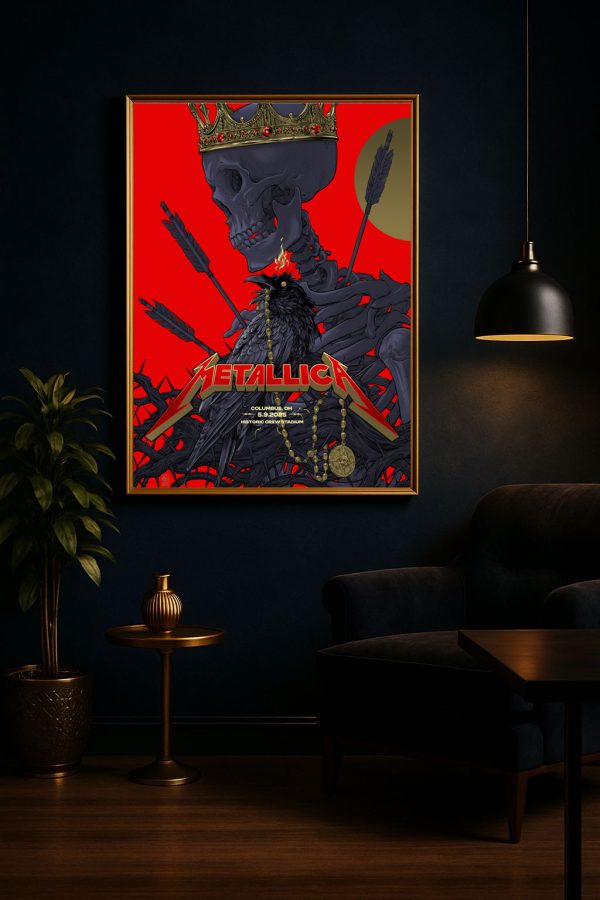 Metallica M72 Sonic Temple 2025 Columbus OH Historic Crew Stadium Poster – Canvas Art