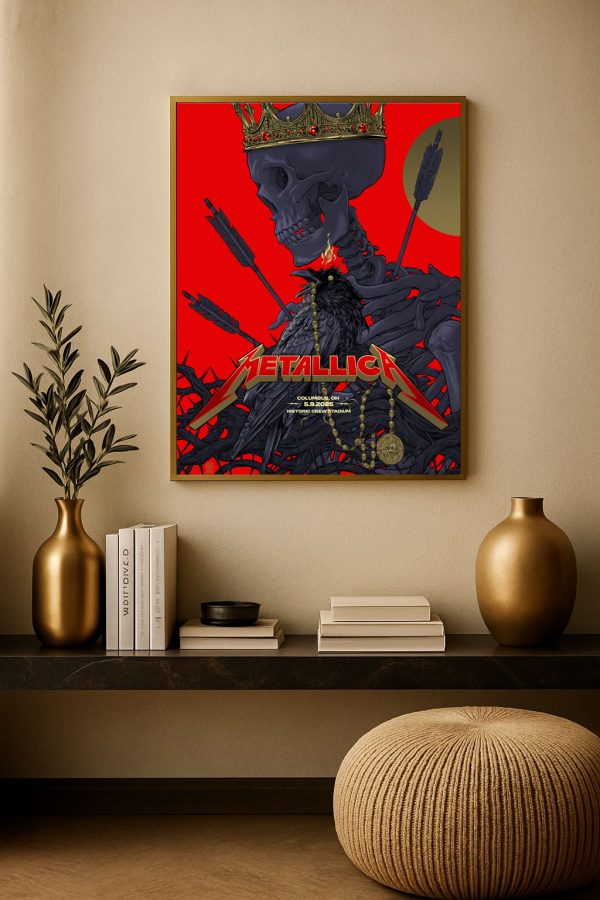 Metallica M72 Sonic Temple 2025 Columbus OH Historic Crew Stadium Poster – Canvas Art