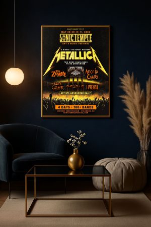 Metallica M72 Tour 2 Nights Sonic Temple Art Music Festival 2025 Poster Canvas Art 2 - Metbrick.com