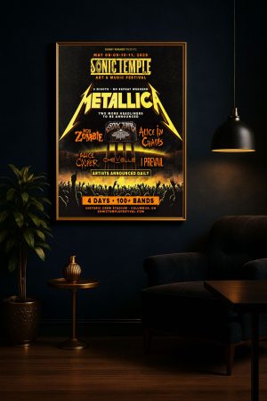 Metallica M72 Tour 2 Nights Sonic Temple Art Music Festival 2025 Poster Canvas Art 3 - Metbrick.com