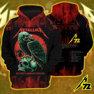Metallica M72 Tour 2025 AOP Unisex Raglan Hoodie – Pop-Up Exclusive, Philadelphia May 23 & 25