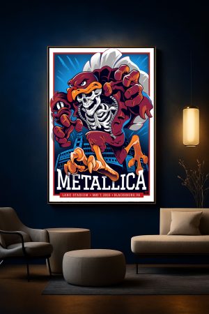 Metallica M72 Virginia Tech North American Tour May 7 2025 Poster - Canvas Home Decor