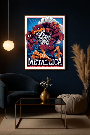 Metallica M72 Virginia Tech North American Tour May 7 2025 Poster - Canvas Home Decor