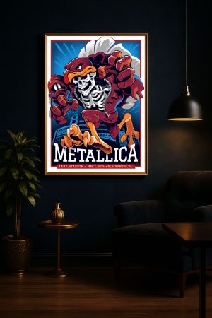 Metallica M72 Virginia Tech North American Tour May 7 2025 Poster - Canvas Home Decor