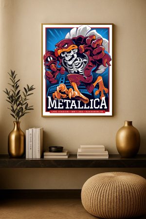 Metallica M72 Virginia Tech North American Tour May 7 2025 Poster – Canvas Home Decor