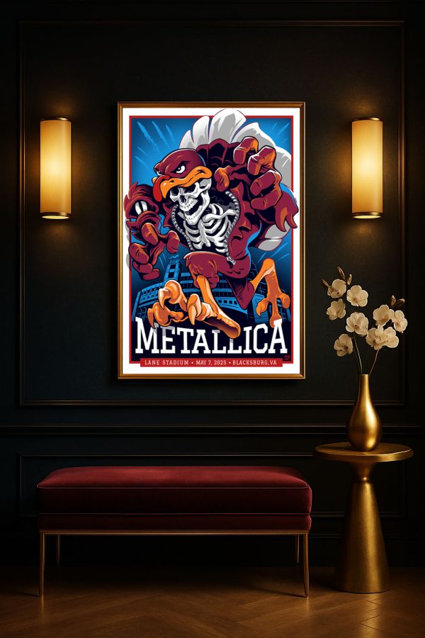 Metallica M72 Virginia Tech North American Tour May 7 2025 Poster – Canvas Home Decor