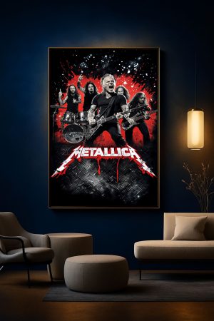 Metallica Rock Legends In Action Poster Canvas Art 1 - Metbrick.com
