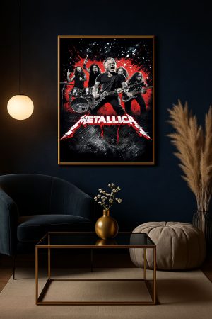 Metallica Rock Legends In Action Poster Canvas Art 2 - Metbrick.com