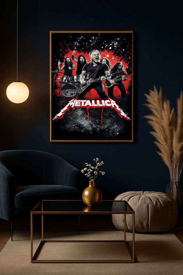 Metallica: Rock Legends in Action Poster – Canvas Art