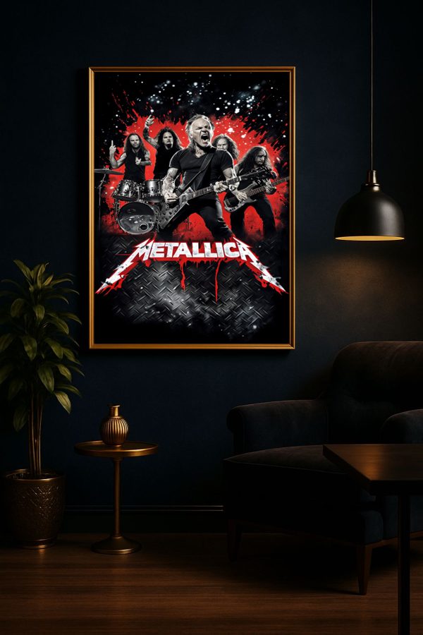 Metallica: Rock Legends in Action Poster – Canvas Art
