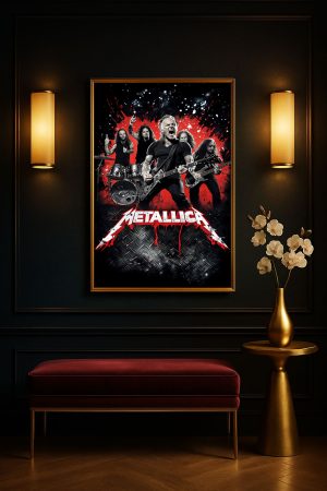 Metallica Rock Legends In Action Poster Canvas Art 4 - Metbrick.com