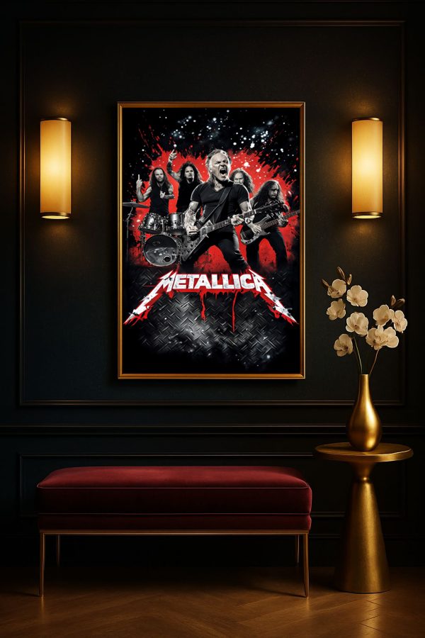 Metallica: Rock Legends in Action Poster – Canvas Art