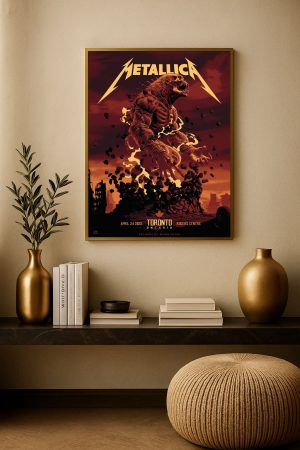Metallica Toronto Concert Poster 2025 - April 24 Rogers Centre Poster - Canvas Art Home Decor