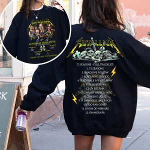 Metallica 44th Anniversary Graphic Sweatshirt 72 Seasons Album Art Aop Unisex Heavy Metal Crewneck 3 - Metbrick.com