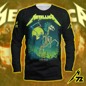 Metallica Concert Tour M72 Long Sleeve Shirt World Tour June 14 2025 Houston Nrg Stadium Takeover Setlist By Vance Kelly 1 - Metbrick.com