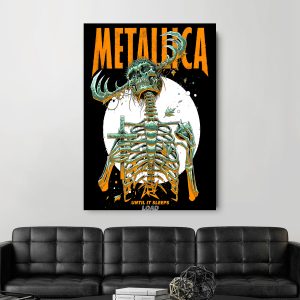 Metallica Concert Tour M72 World Tour June 14 2025 Houston Nrg Stadium Houston Metallica Takeover Setlist Art Canvas Poster By Luke Preece 2 - Metbrick.com